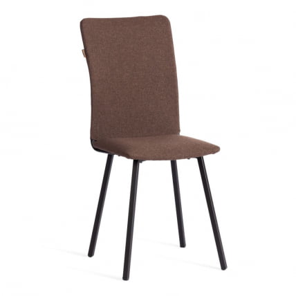 Стул обеденный Ла Роуссе ткань рогожка, 49х50х93, коричневый/черный, 3М7-147 / La Rousse_0