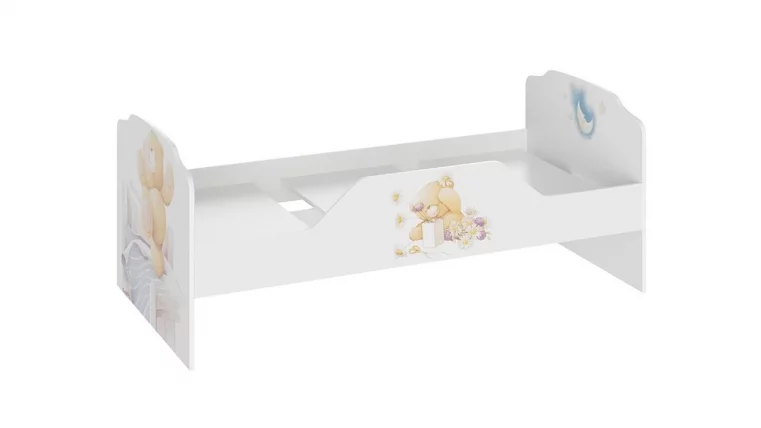 Кровать Тедди ТД-294.12.01 Белый с рисунком_0