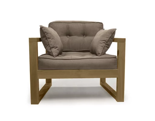 Диван одноместный ДЕмоку Д-1 бежевый_холодный серый / DEmoku_0