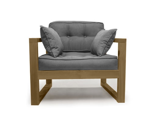 Диван одноместный ДЕмоку Д-1 серебристо-серый_холодный серый / DEmoku_0