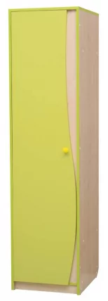 Пенал с дверкой Юниор-11.3 Дуб молочный/Ярко-розовый_0