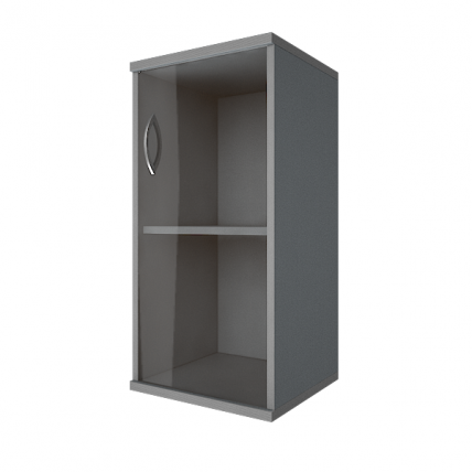 Шкаф низкий узкий правый Рива А.СУ-3.2 Пр Клен/Металлик / Riva_0