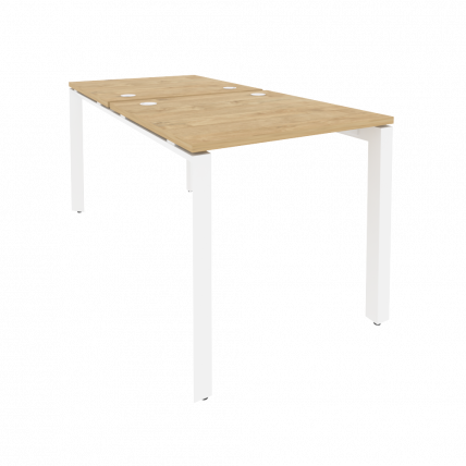 Рабочая станция на П-образном м/к ОНИКС О.МП-Д.РС-2.0.8 Тиквуд Светлый/Белый / ONIX O.MP-D.RS-2.0.8_0