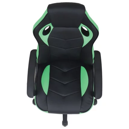 Кресло компьютерное БРАБИКС Фигхтер ГМ-008 экокожа Черное/зеленое / BRABIX Fighter GM-008_4
