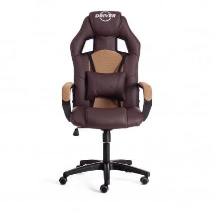 Кресло ДРИВЕР (22) кож/зам/ткань, коричневый/бронза, 36-36/ТВ-21 / DRIVER 36-36/TW-21_4