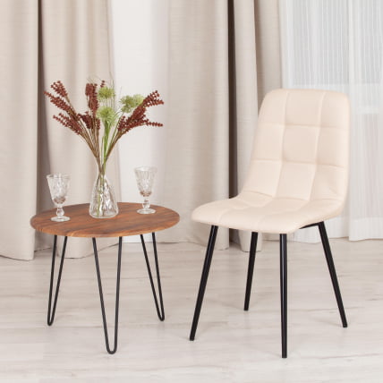 Стул CХИЛЛЙ МАКС ткань/металл, 45 х 54 х 90 см , бежевый 08/черный / CHILLY MAX_9