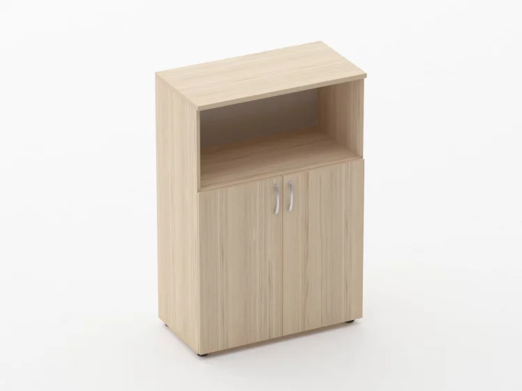 Шкаф средний полуоткрытый Глассй 6.12.121 Туя / Glassy_0