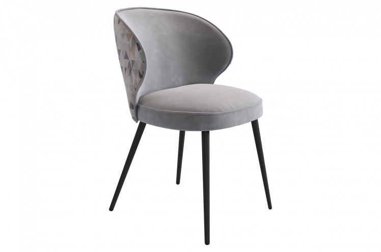 Стул Остин (серый (велюр)/черный)_0