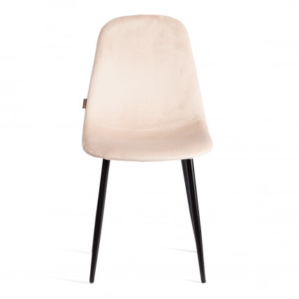 Стул БРЕЕЗЕ (мод. ДЖСC-58) Велюр/металл , 44 х 53 х 86 см, cреамй (кремовый) ХЛР 5 / черный / BREEZE (mod. JSC-58) creamy HLR_4
