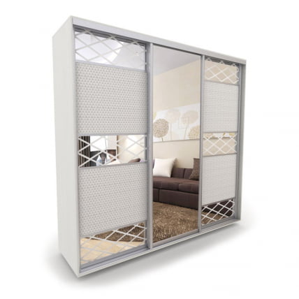 Шкаф-купе 3-х дверный Акцент-Лайн КР 1800х600 Выбеленное дерево_0