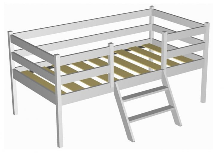 Лестница к кроватям 1400*800 РооРоом ВК-10 Белая / RooRoom VK-10_1