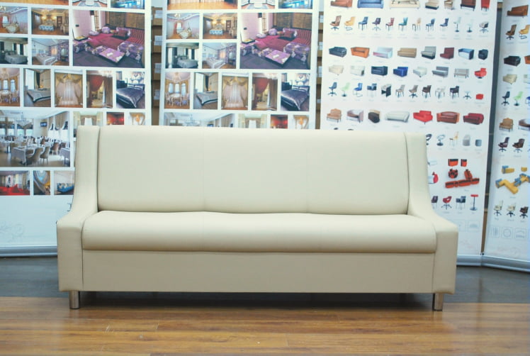 Диван офисный тройной Клерк 9 бежевый Екотекс 3014 / Ecotex_2