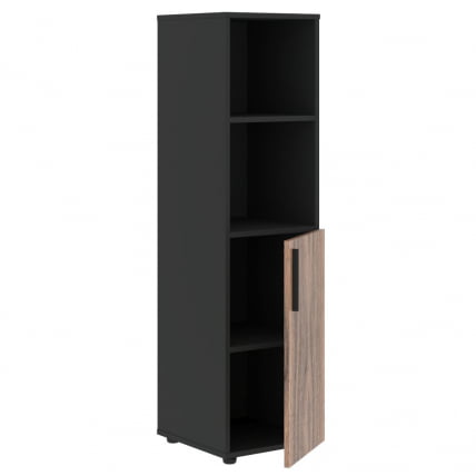 Шкаф-колонка с глухой малой дверью (правый) ВЕЛИОН ВЕНЕЕР ВРМCС 40.5 Р Американский орех Яшма черная / VELION VENEER VRMCS R_1