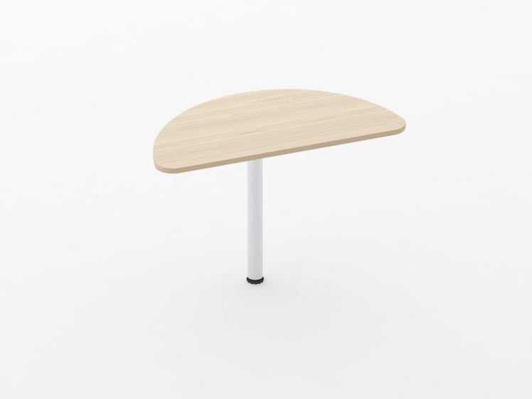 Приставка-полукруг для двух угловых столов Глассй 2.20 Бук светлый / Glassy_0
