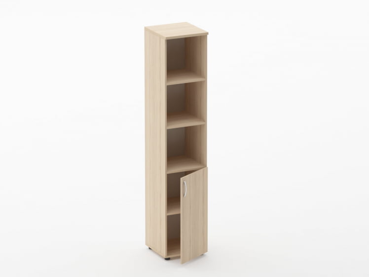 Шкаф высокий полуоткрытый Глассй 6.19.12Пр Орех / Glassy_1