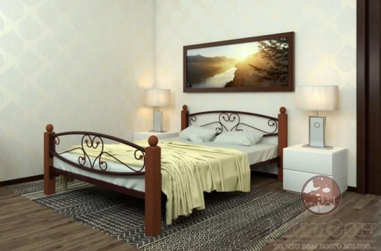 Кровать Каролина Лукс плус 1600х1900 Медная / Lux plus_1