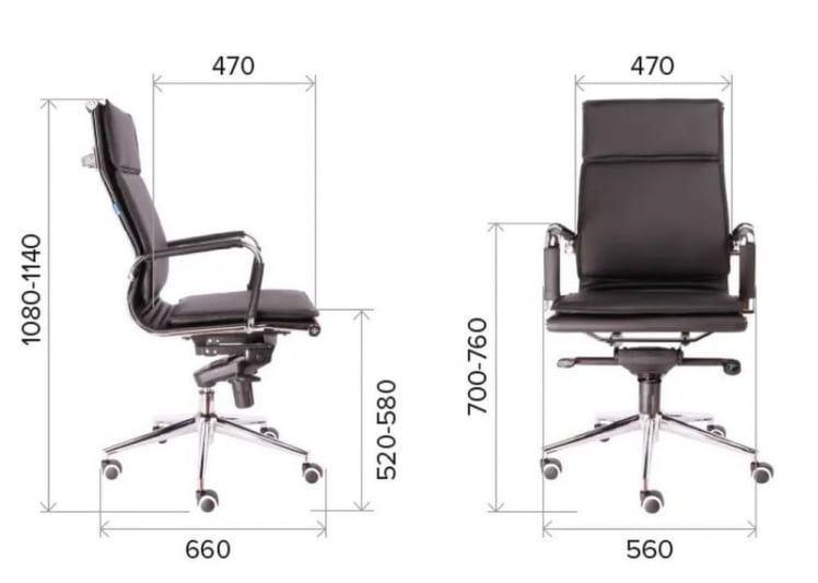 Кресло руководителя Нерей М экокожа Серый / Nerey M_4