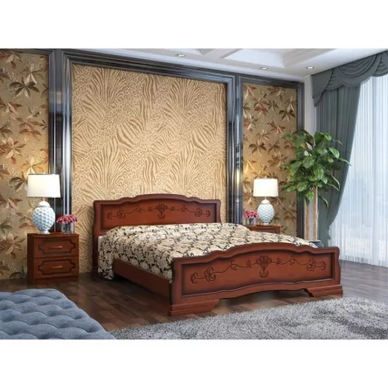 Кровать из массива Карина-6 200х180 Орех_1