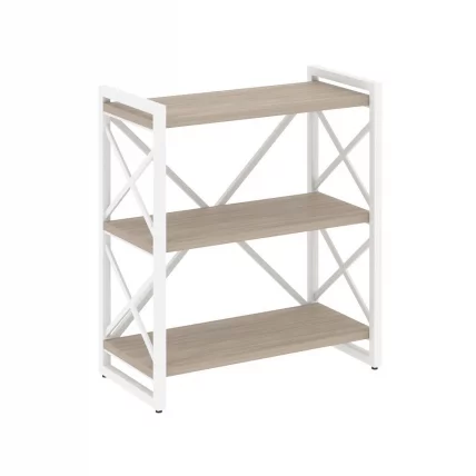 Стеллаж на регулируемых опорах - 3 полки ЛОФТ ВР.Л-МСТ.О-3.8 Металл белый Дуб Аттик / LOFT VR.L-MST.O-3.8_0
