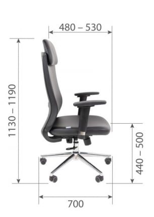 Офисное кресло CХАИРМАН 500 ЛЮКС (ЛУКС) ЭКО экокожа Черный / CHAIRMAN (LUX)_20