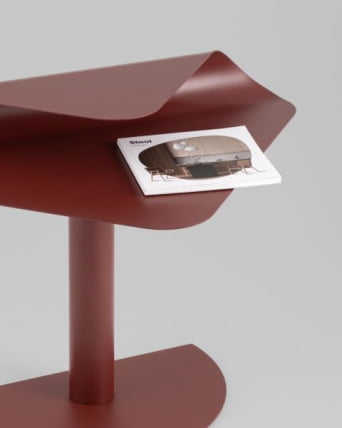 Журнальный столик Корнеа металл бордовый / Cornea_9