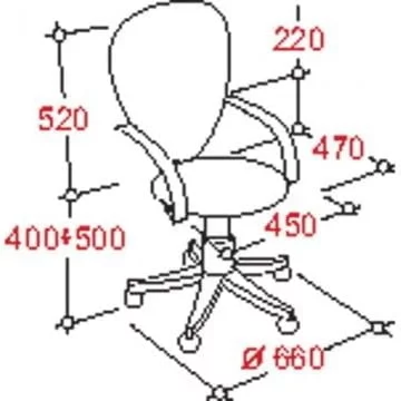 Кресло ЕЧаир-203 ПТВ нет 289486 Черное / EChair-203 PTW net_1