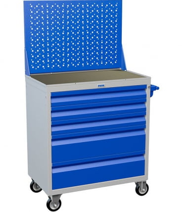 Тележка инструментальная ВДС-5 с экраном Серо-синяя / WDS-5_0