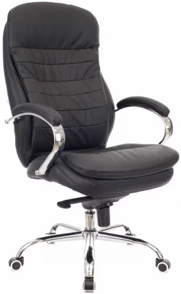 Кресло для руководителя Еверпроф Валенсиа М Кожа Черный / Everprof Valencia M_0