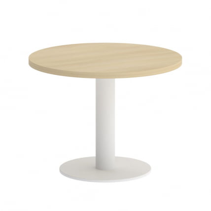 Стол журнальный круглый ХОМЕ ОФФИCЕ ВР.СП-5-60.1Г Акация Лорка/Белый металл / HOME OFFICE VR.SP-5-60.1G_0