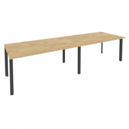 Стол переговорный (2 столешницы) ОНИКС О.МП-ПРГ-2.4 Тиквуд Светлый/Антрацит / ONIX O.MP-PRG-2.4_0