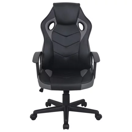 Кресло компьютерное БРАБИКС Фигхтер ГМ-008 экокожа Черное/серое / BRABIX Fighter GM-008_2