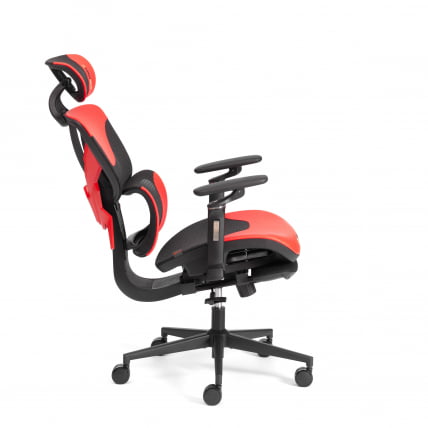 Кресло КингКобра иск. кожа / сетка, черный / красный / KingCobra_4