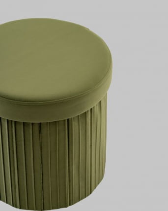 Пуф складной с ящиком Сторе Роунд травяной / Store Round_2