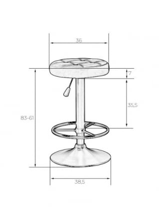 Табурет барный ДОБРИН БРУНО (кремово-коричневый) 2 шт / DOBRIN BRUNO_4