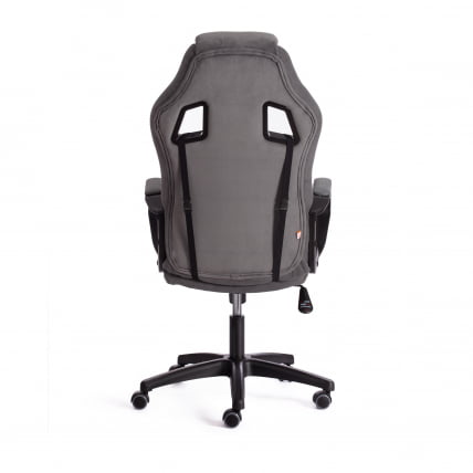 Кресло ДРИВЕР (22) флок/ткань, серый/серый, 29/ТВ-12 / DRIVER 29/TW-12_3