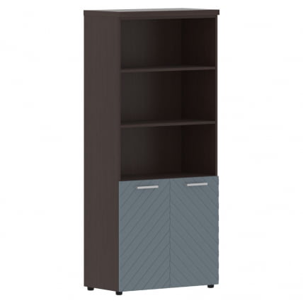 Шкаф с 1 комплектом глухих малых дверей и топом Торр ЛУКС ТЛХC 85.5 Венге Магия Серо-голубой / Torr LUX TLHC_0