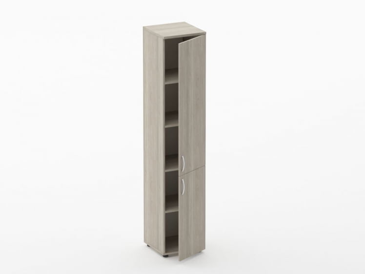 Шкаф высокий закрытый Глассй 6.19.13Пр Дуб сантана светлый / Glassy_1