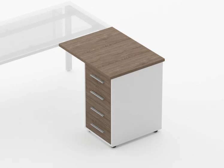 Тумба приставная Дека 9.05.08 Дуб Верцаска/Белый / Deka_1