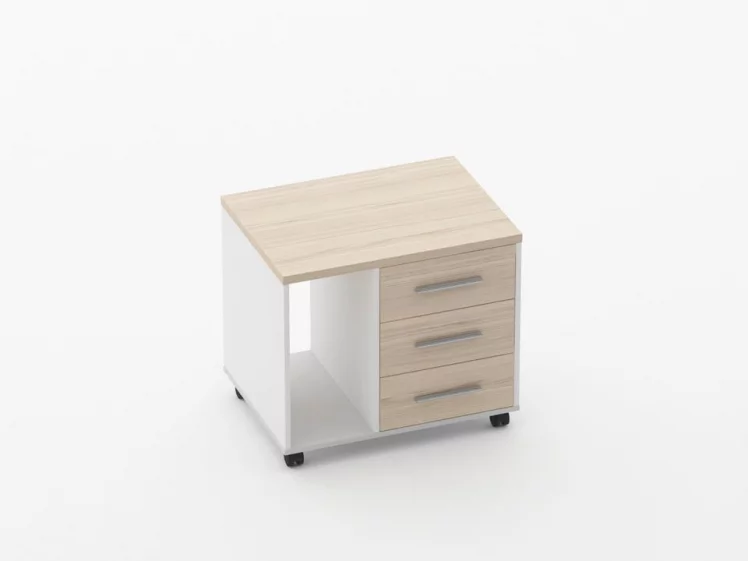 Тумба подкатная с нишей Дека 9.05.02Л Туя/Белый / Deka_0