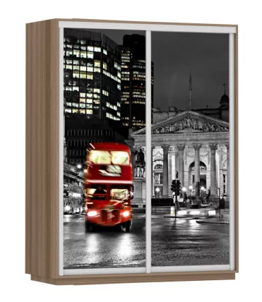 Шкаф-купе двухдверный Экспресс Дуо 1600х2200х Лондон/Ясень шимо тёмный / 1600х2200h_0