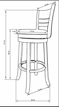 Стул барный ДОБРИН ВИЛЛИАМ БАР Кремовый / DOBRIN WILLIAM BAR_9