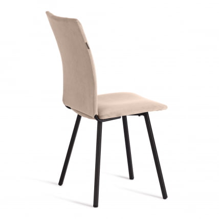 Стул обеденный Ла Роуссе велюр, бежевый/черный, 7, 49х50х93 / La Rousse_2