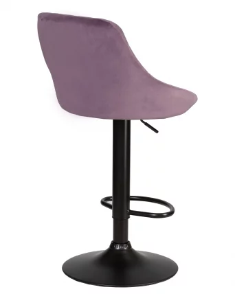 Стул барный ДОБРИН ЛОГАН БЛАCК Пудрово-сиреневый велюр МДЖ9-52 / DOBRIN LOGAN BLACK MJ9-52_3