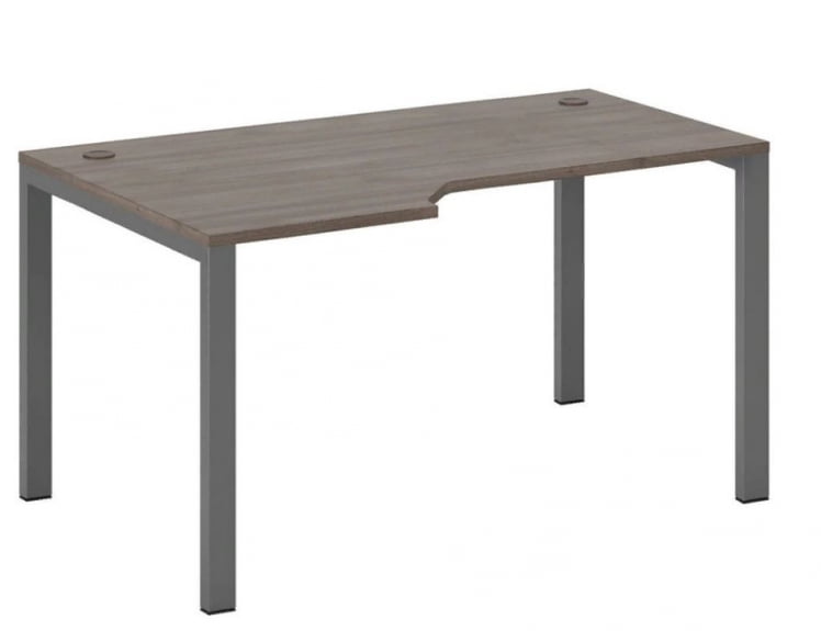 Стол эргономичный левый на металлоопорах Нев Лине НЛН36322634 Дуб шамони темный / New Line NLN36322634_0