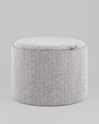 Пуф с ящиком Хюгге Л букле серый / L_0