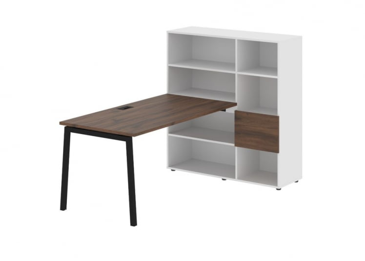 Рабочая станция ЕДИС ЕЛРСТ 1215 Дуб Денвер темный Черный Белый / EDIS ELRST_0