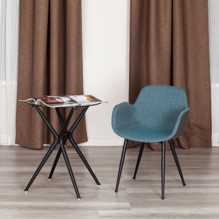 Стул ВАЛЕНТИНО (мод. ПC45-2) металл/экокожа/ткань, 55 х 58 х 81 см, Туркуоисе (бирюзовый)/Грей (серый)/черный / VALENTINO (mod. PC45-2) Turquoise (бирюзовый)/Grey_8