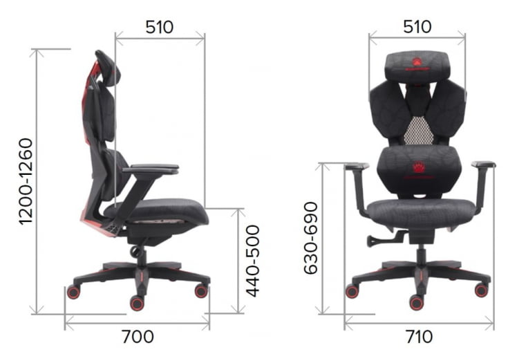 Кресло геймерское Еверпроф Тигер Сетка Черный / Everprof Tiger_12