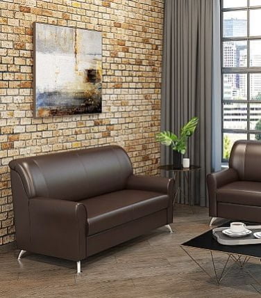 Еуроформа Европа 2-х местный диван Екотекс 3001 (чёрный)_77662 / Euroforma Ecotex_1