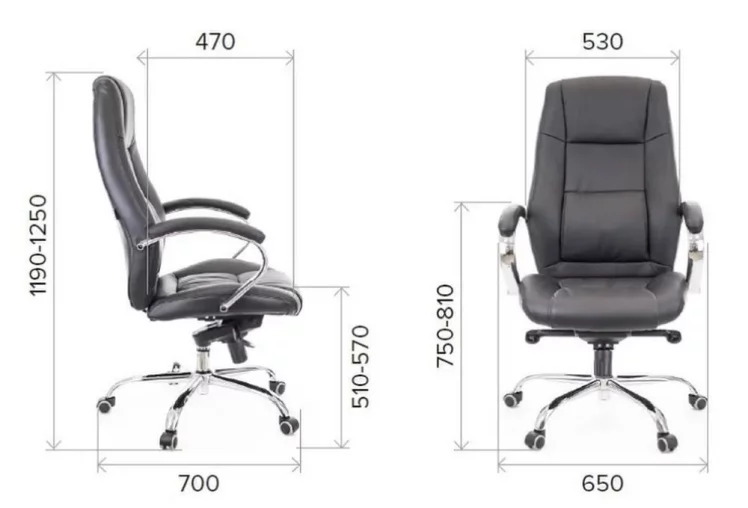 Кресло руководителя Крон М экокожа Коричневый / Kron M_4